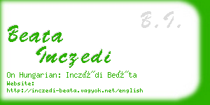 beata inczedi business card